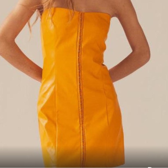Peppermayo Dresses & Skirts - Orange leather dress